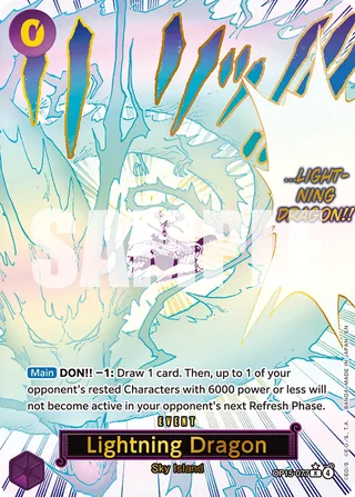 Lightning Dragon (Alternate Art) #OP15-077-alternate-art · Adventure on Kami's Island One Piece card