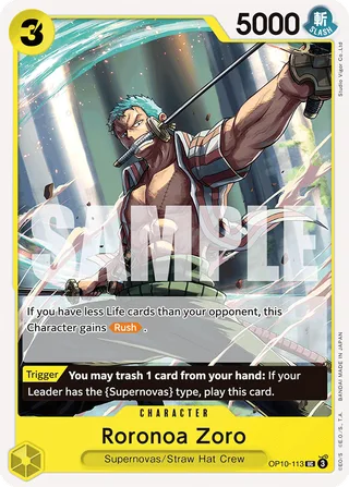 Roronoa Zoro #OP10-113 · Royal Blood One Piece card