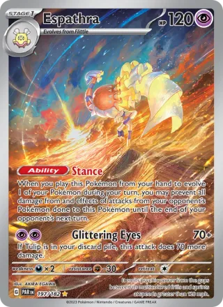 Espathra #197 · Paradox Rift Pokémon card