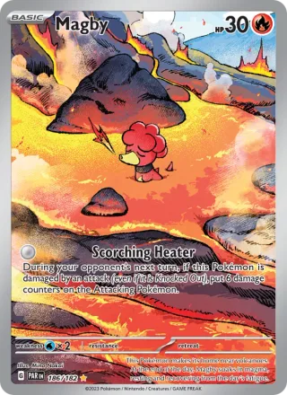 Magby #186 · Paradox Rift Pokémon card