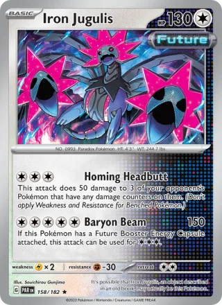 Iron Jugulis #158 · Paradox Rift Pokémon card