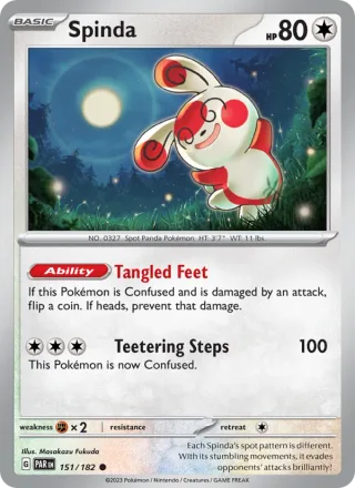 Spinda #151 · Paradox Rift Pokémon card
