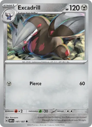 Excadrill #147 · Obsidian Flames Pokémon card