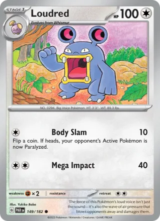 Loudred #149 · Paradox Rift Pokémon card