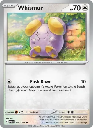 Whismur #148 · Paradox Rift Pokémon card