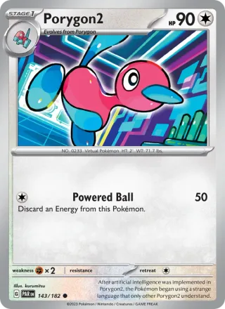Porygon2 #143 · Paradox Rift Pokémon card