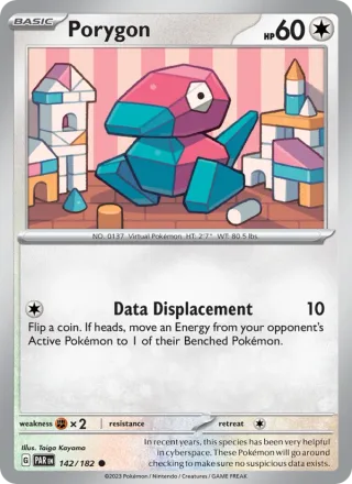 Porygon #142 · Paradox Rift Pokémon card