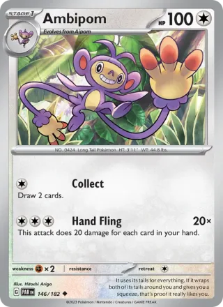 Ambipom #146 · Paradox Rift Pokémon card