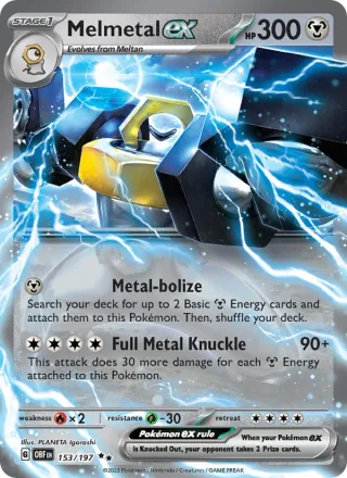 Melmetal ex #153 · Obsidian Flames Pokémon card