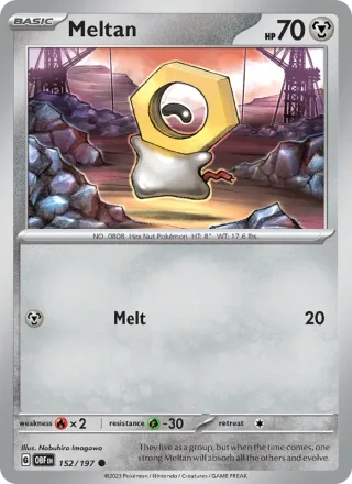Meltan #152 · Obsidian Flames Pokémon card