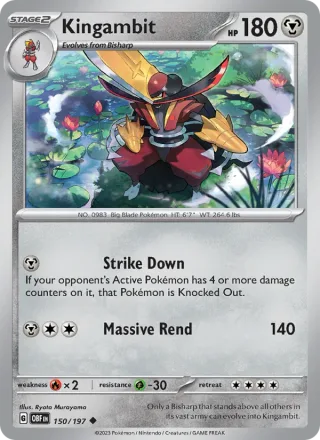 Kingambit #150 · Obsidian Flames Pokémon card