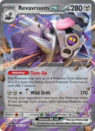 Revavroom ex #156 · Obsidian Flames Pokémon card