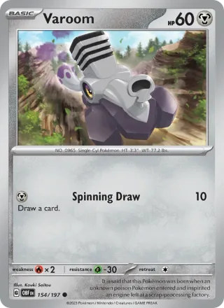 Varoom #154 · Obsidian Flames Pokémon card