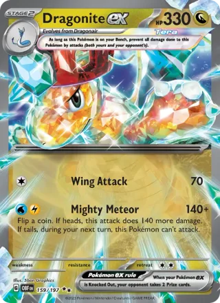 Dragonite ex #159 · Obsidian Flames Pokémon card
