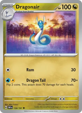 Dragonair #158 · Obsidian Flames Pokémon card