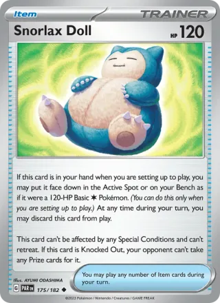 Snorlax Doll #175 · Paradox Rift Pokémon card