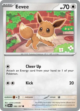 Eevee #166 · Obsidian Flames Pokémon card