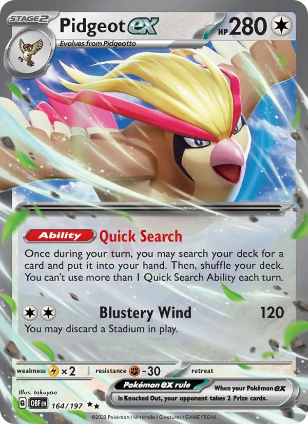 Pidgeot ex full card art