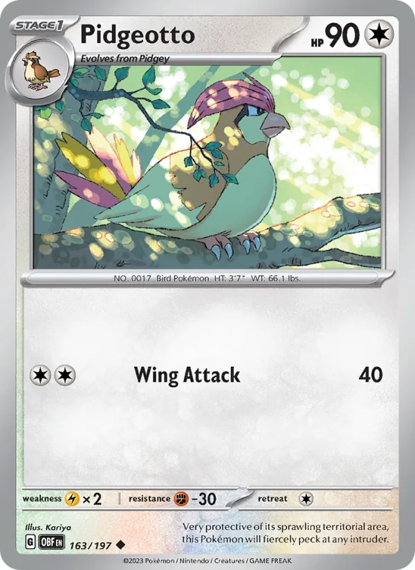 Pidgeotto full card art