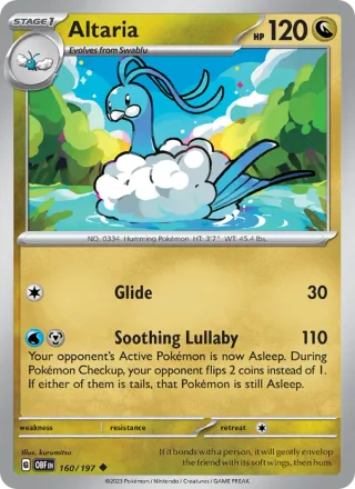 Altaria #160 · Obsidian Flames Pokémon card