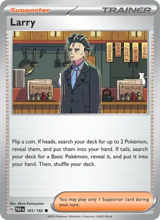 Larry #165 · Paradox Rift Pokémon card