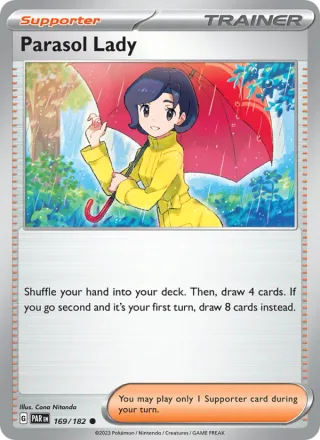 Parasol Lady #169 · Paradox Rift Pokémon card
