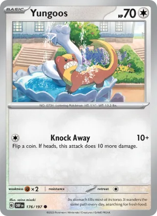 Yungoos #176 · Obsidian Flames Pokémon card