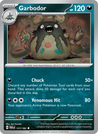 Garbodor #117 · Paradox Rift Pokémon card