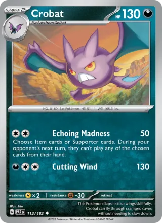Crobat #112 · Paradox Rift Pokémon card