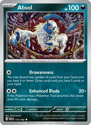 Absol #113 · Paradox Rift Pokémon card