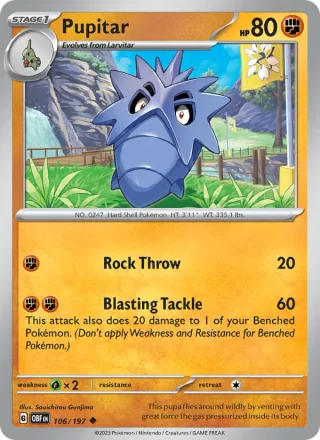 Pupitar #106 · Obsidian Flames Pokémon card
