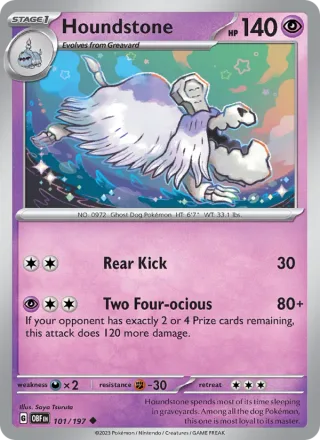 Houndstone #101 · Obsidian Flames Pokémon card