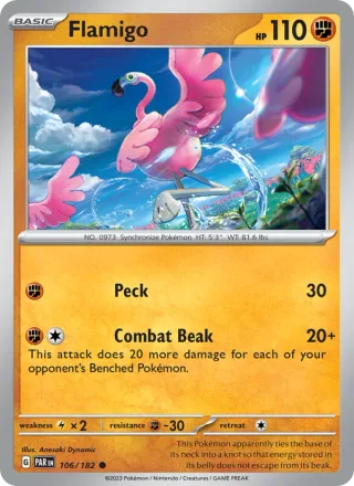 Flamigo #106 · Paradox Rift Pokémon card