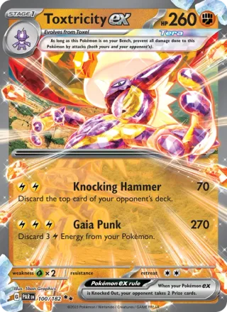 Toxtricity ex #100 · Paradox Rift Pokémon card