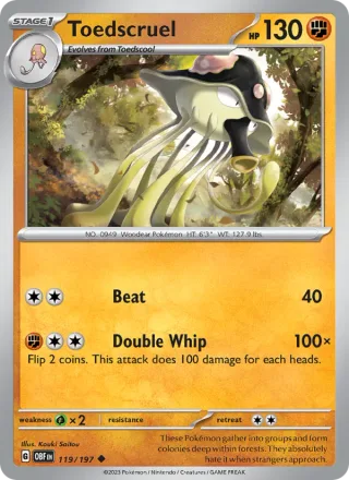 Toedscruel #119 · Obsidian Flames Pokémon card