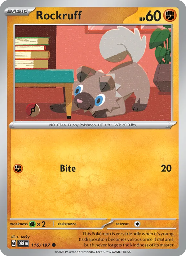 Rockruff full card art