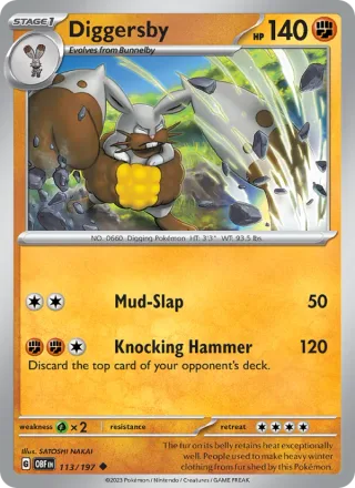 Diggersby #113 · Obsidian Flames Pokémon card