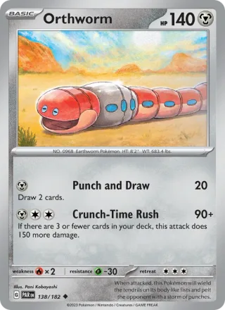 Orthworm #138 · Paradox Rift Pokémon card