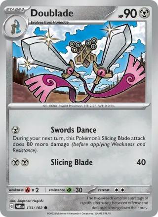 Doublade #133 · Paradox Rift Pokémon card