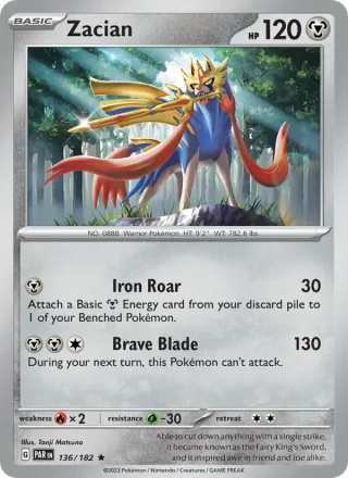 Zacian #136 · Paradox Rift Pokémon card