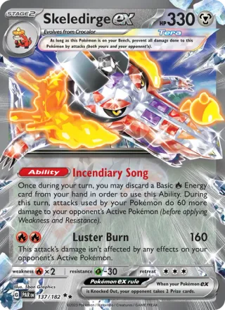 Skeledirge ex #137 · Paradox Rift Pokémon card