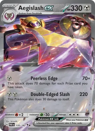 Aegislash ex #135 · Paradox Rift Pokémon card
