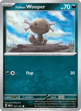 Paldean Wooper #127 · Obsidian Flames Pokémon card