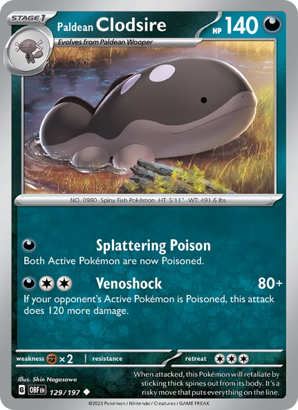 Paldean Clodsire full card art