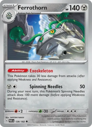 Ferrothorn #128 · Paradox Rift Pokémon card