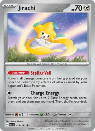 Jirachi #126 · Paradox Rift Pokémon card