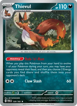Thievul #120 · Paradox Rift Pokémon card