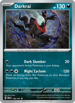 Darkrai #136 · Obsidian Flames Pokémon card