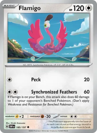 Flamigo #185 · Obsidian Flames Pokémon card