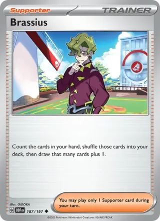 Brassius #187 · Obsidian Flames Pokémon card